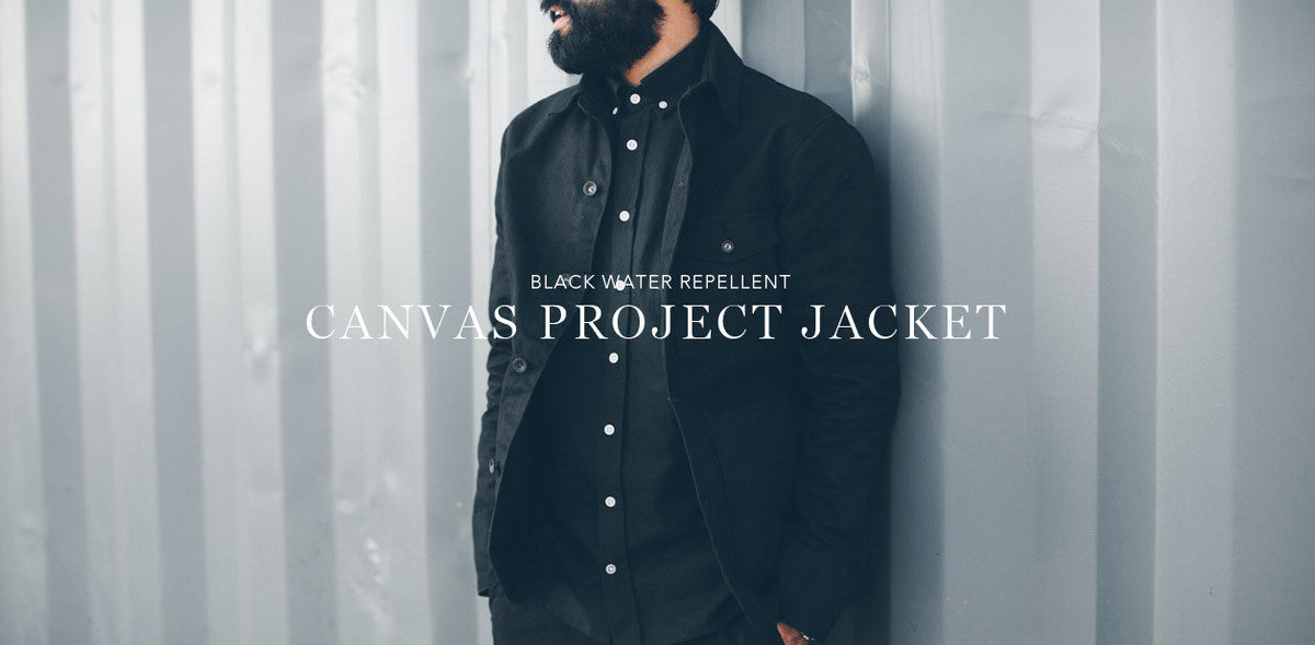 The Project Jacket in Black Water Repellent Canvas