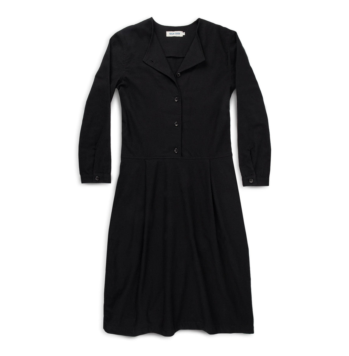 The Juniper Dress in Black Brushed Cotton