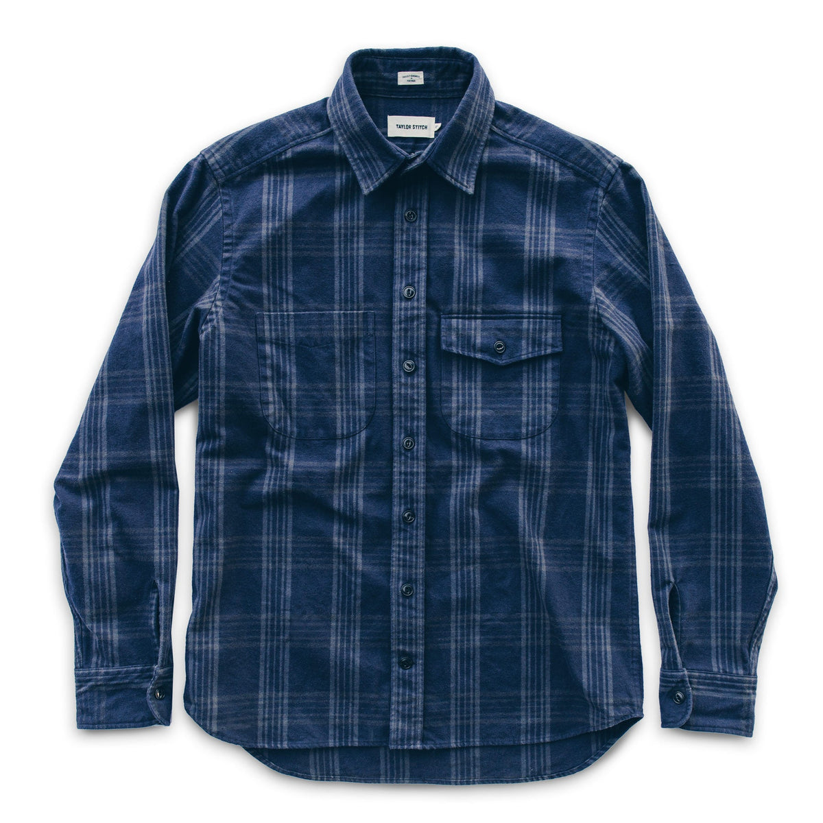 The Crater Shirt in Navy & Charcoal Plaid
