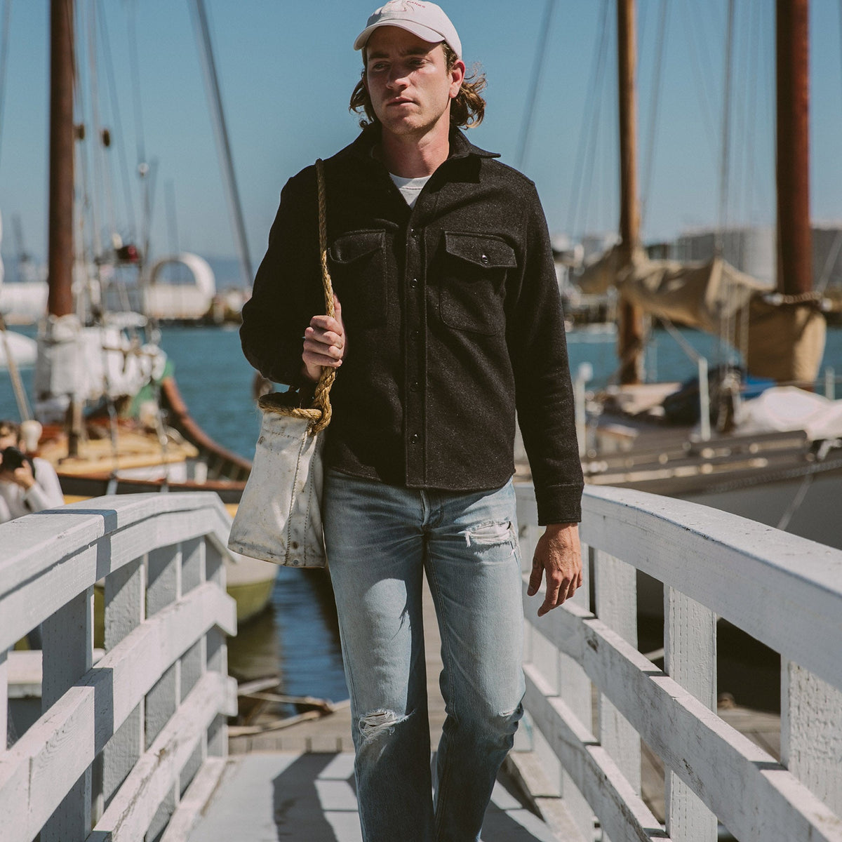 The Maritime Shirt Jacket in Charcoal