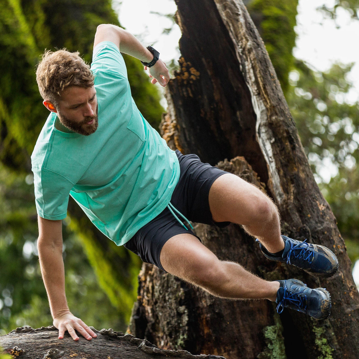 The Myles Everyday Tee in Heather Waterfall