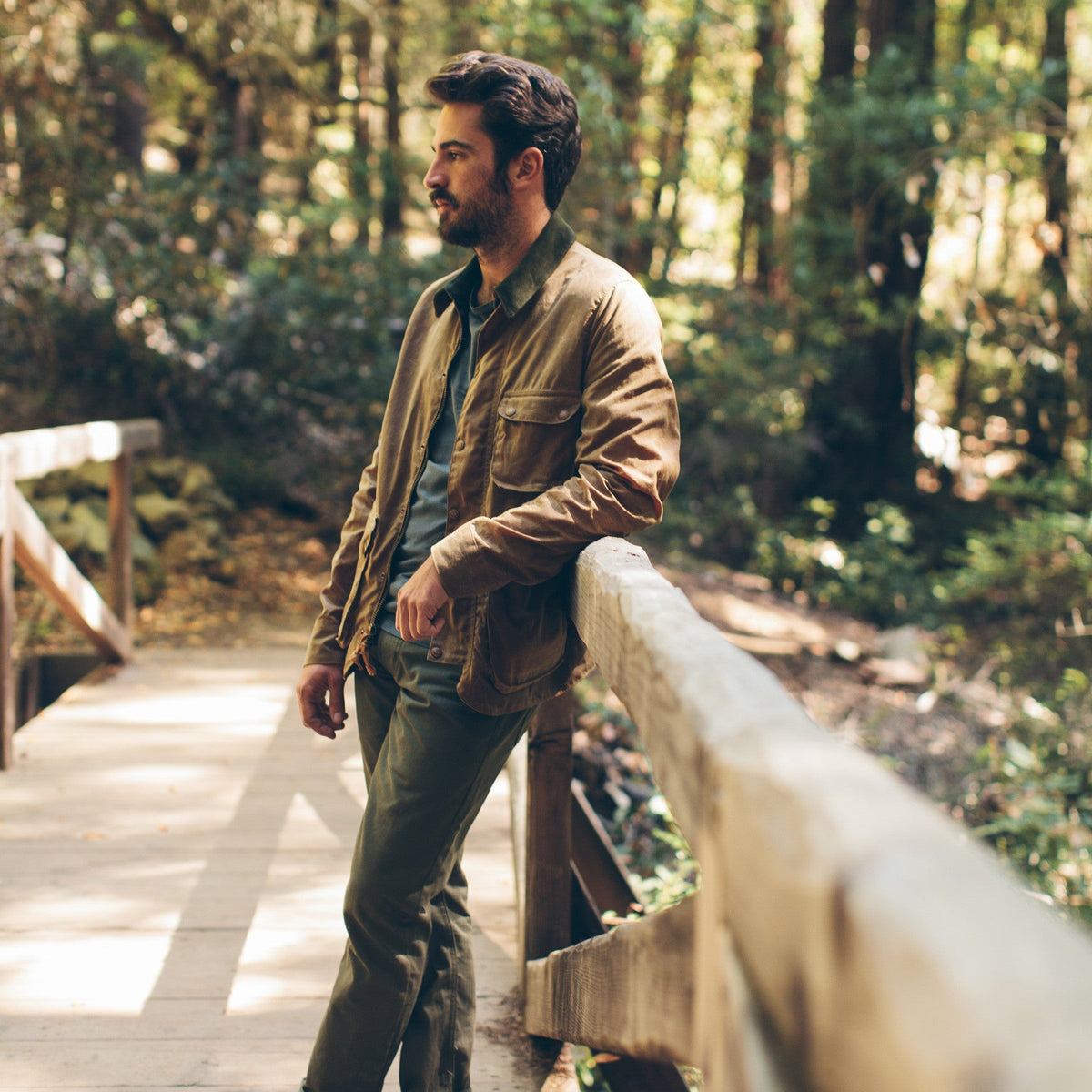 The Rover Jacket in Field Tan Waxed Canvas