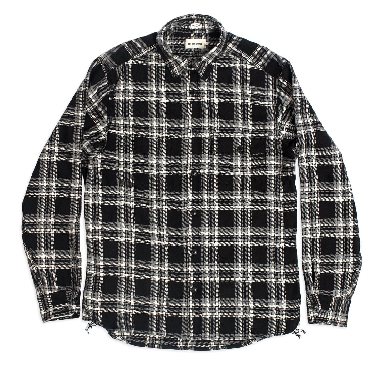 The Triple Needle Moto Utility Shirt in Black