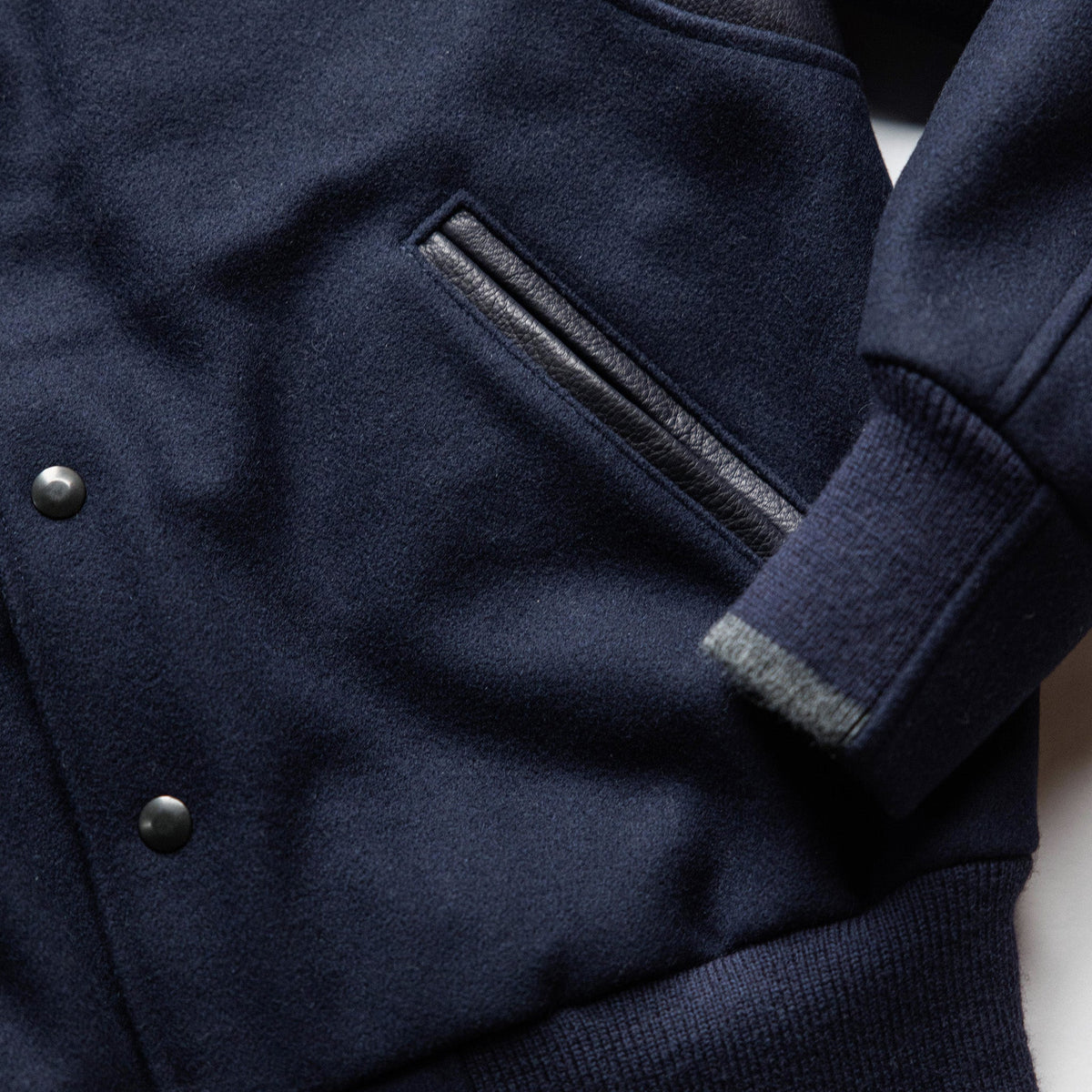 The Golden Bear Snap Bomber in Midnight Wool