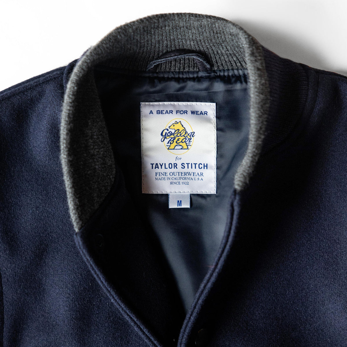 The Golden Bear Snap Bomber in Midnight Wool