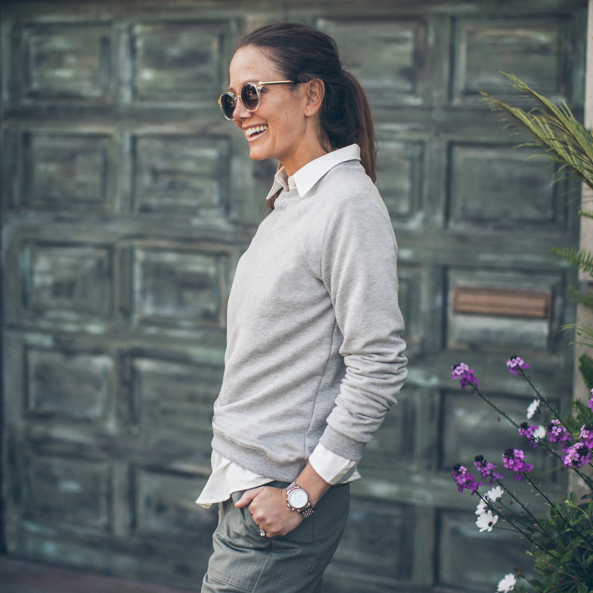 The Weekend Sweatshirt in Heather Grey