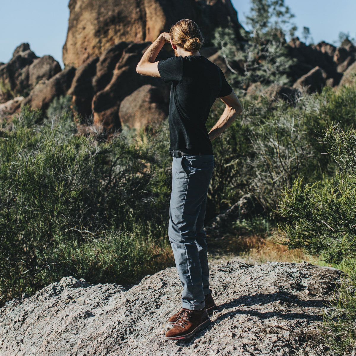 The Travel Chino in Charcoal