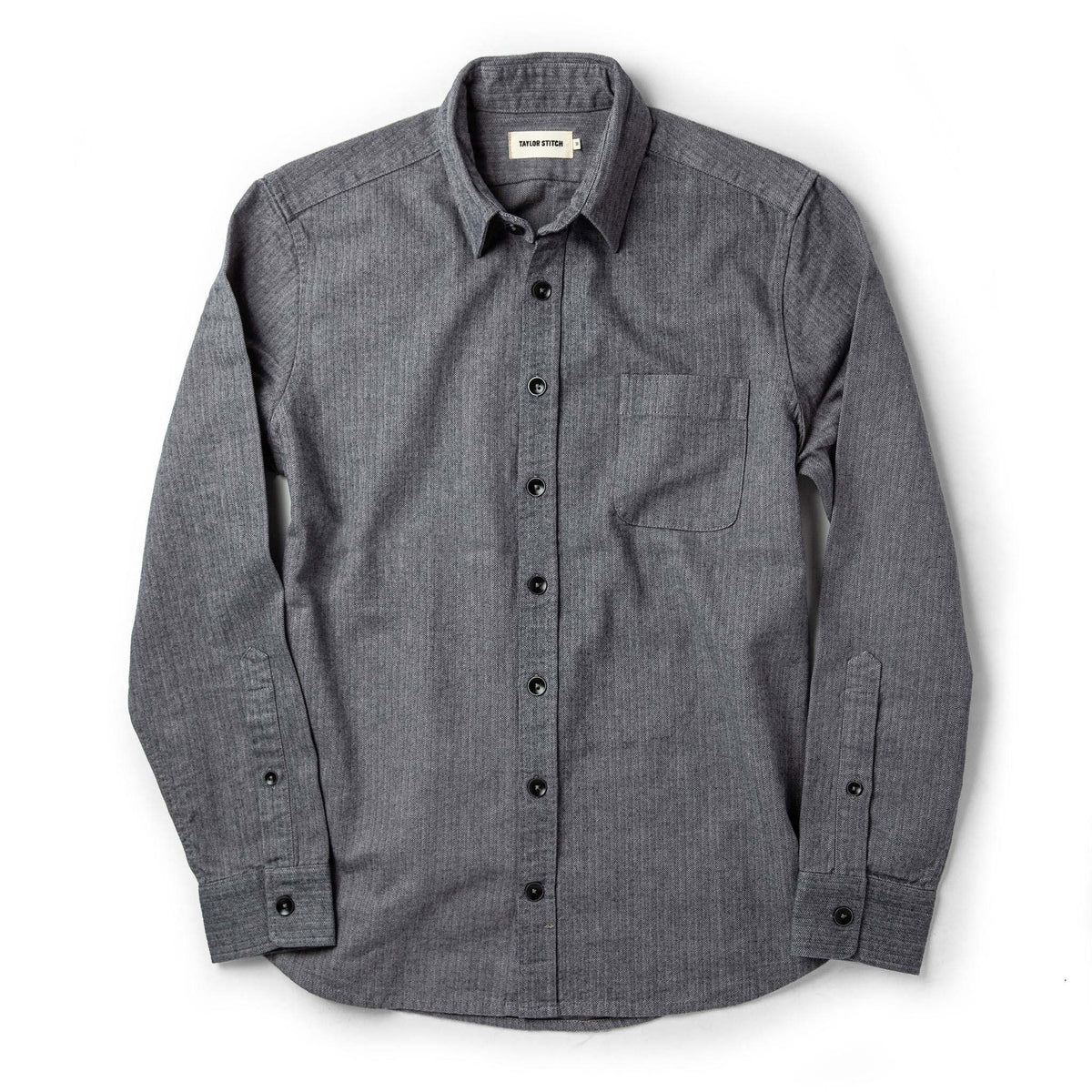The Mechanic Shirt in Slate Herringbone