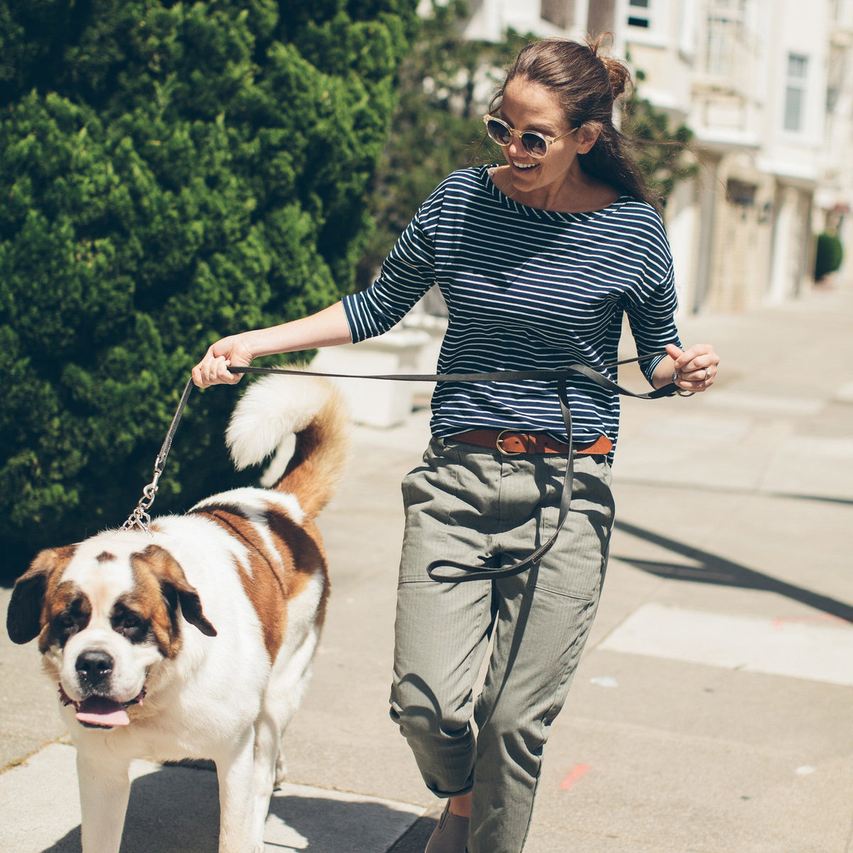 The Paige in Indigo & White Stripe