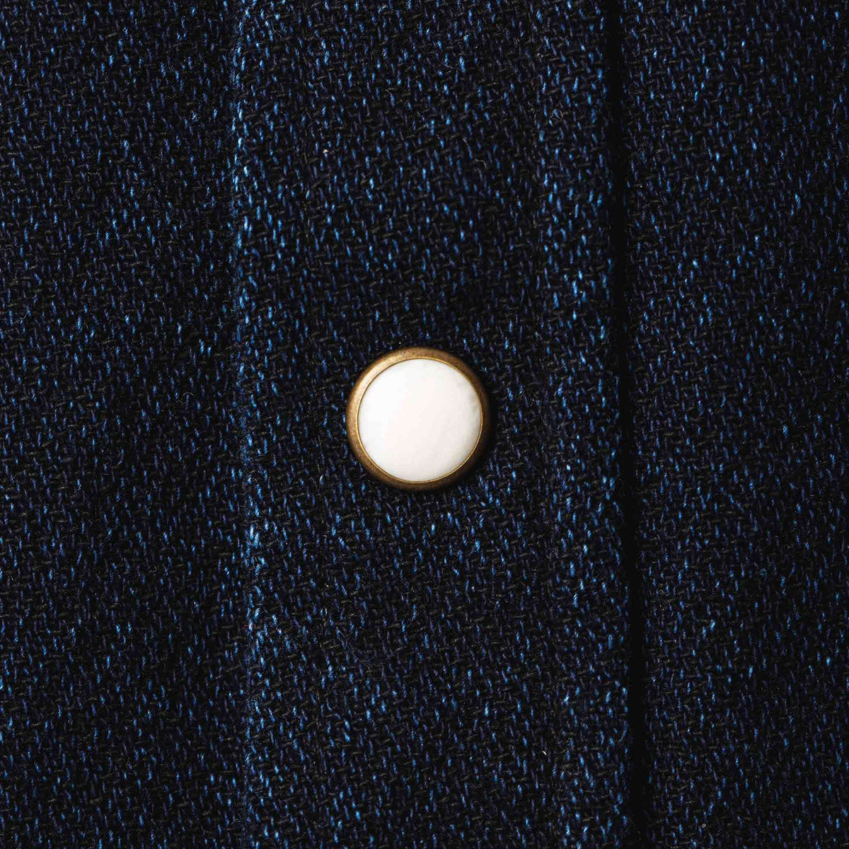 The Western Shirt in Indigo Crepe