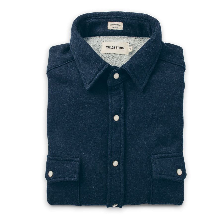 The Glacier Shirt in Indigo French Terry