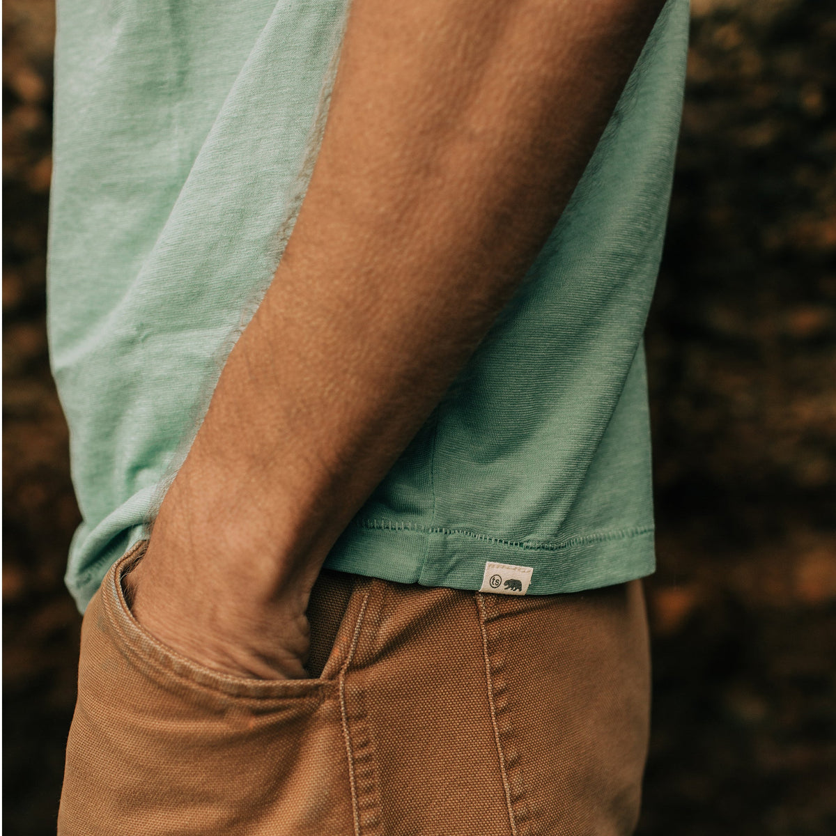 The Cotton Hemp Tee in Teal