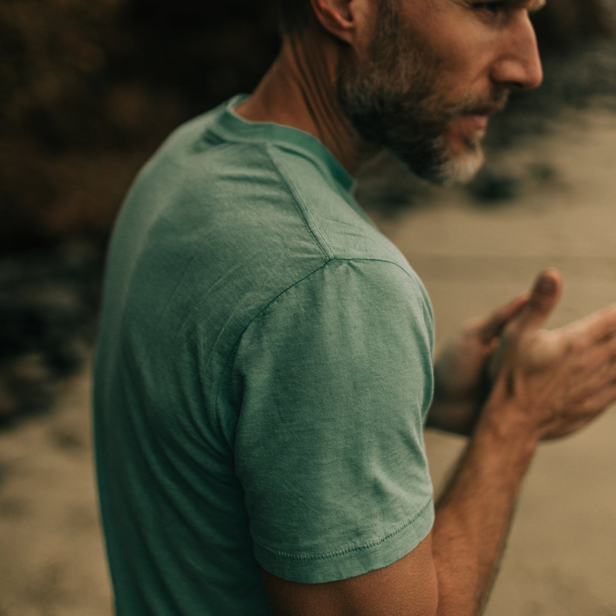 The Cotton Hemp Tee in Teal