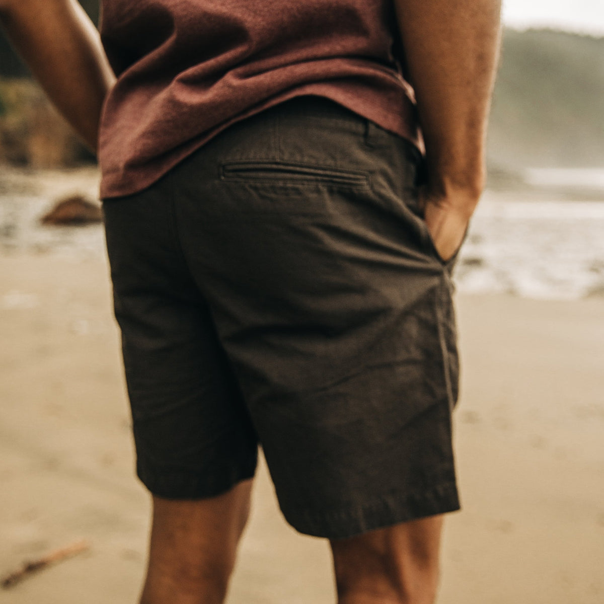 The Morse Short in Dark Charcoal Linen
