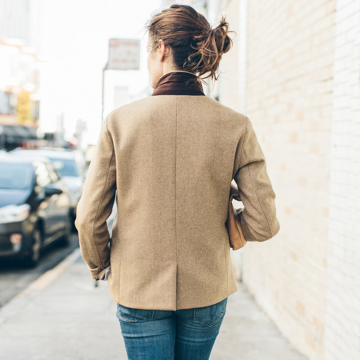 The Telegraph Blazer in Camel Italian Herringbone