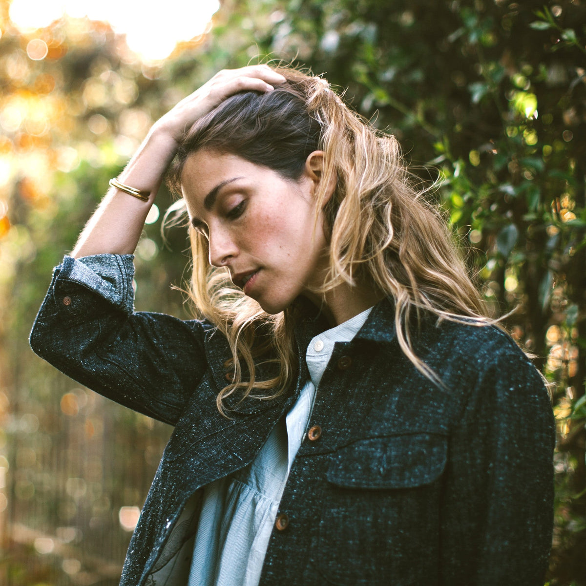 The Pacific Jacket in Indigo Silk Denim