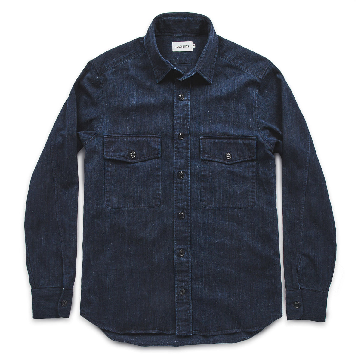 The Maritime Shirt Jacket in Sea Washed Indigo