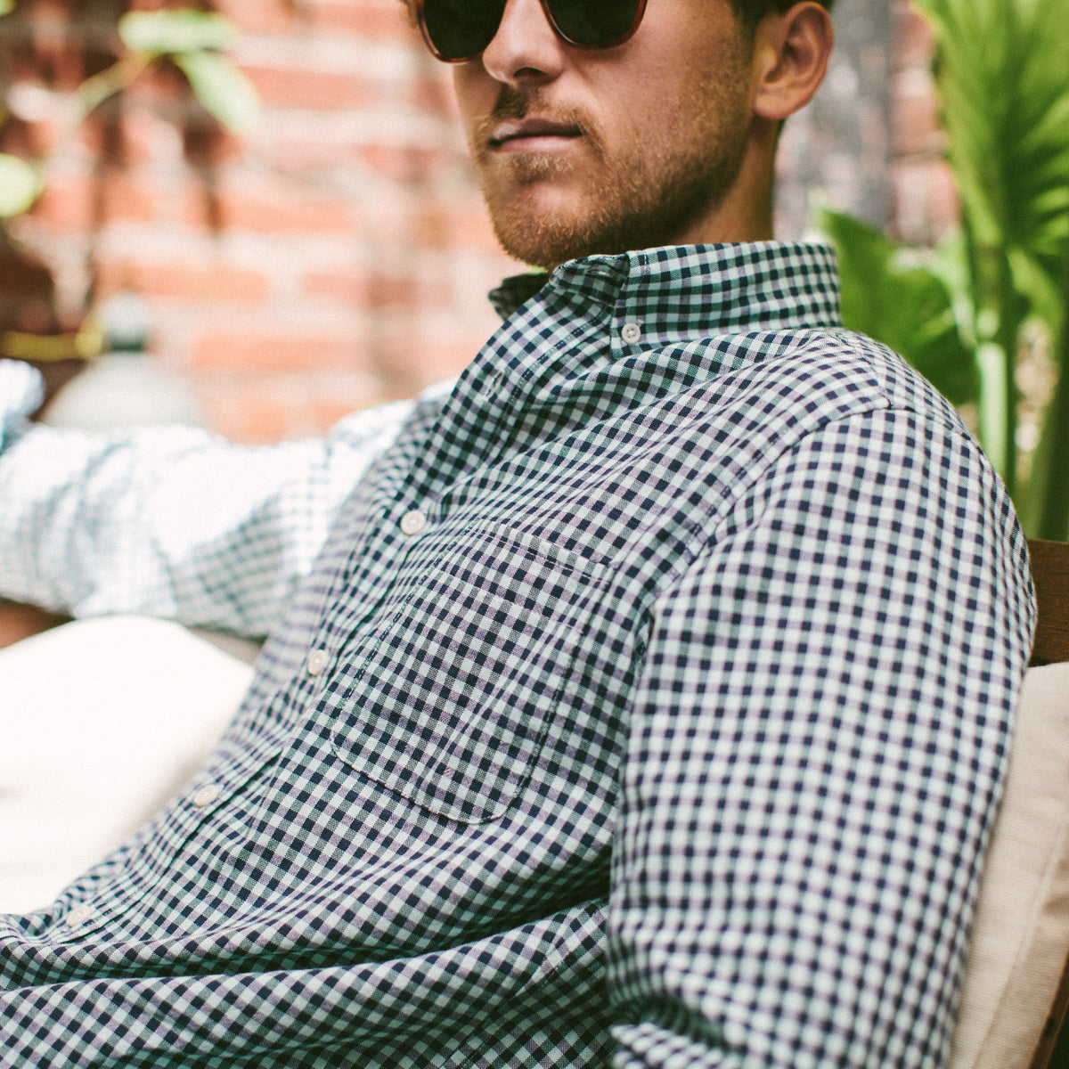 The Jack in Mint Gingham Oxford