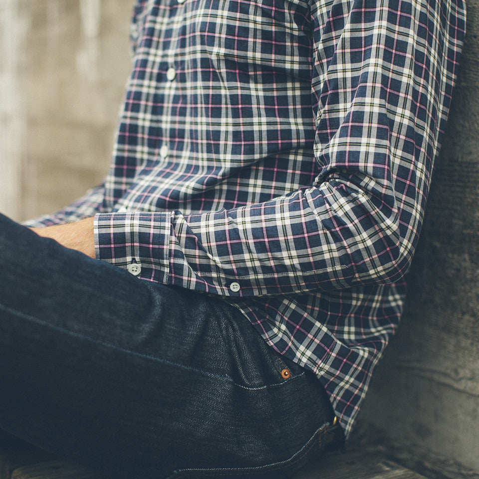 The Hyde in Navy Washed Poplin