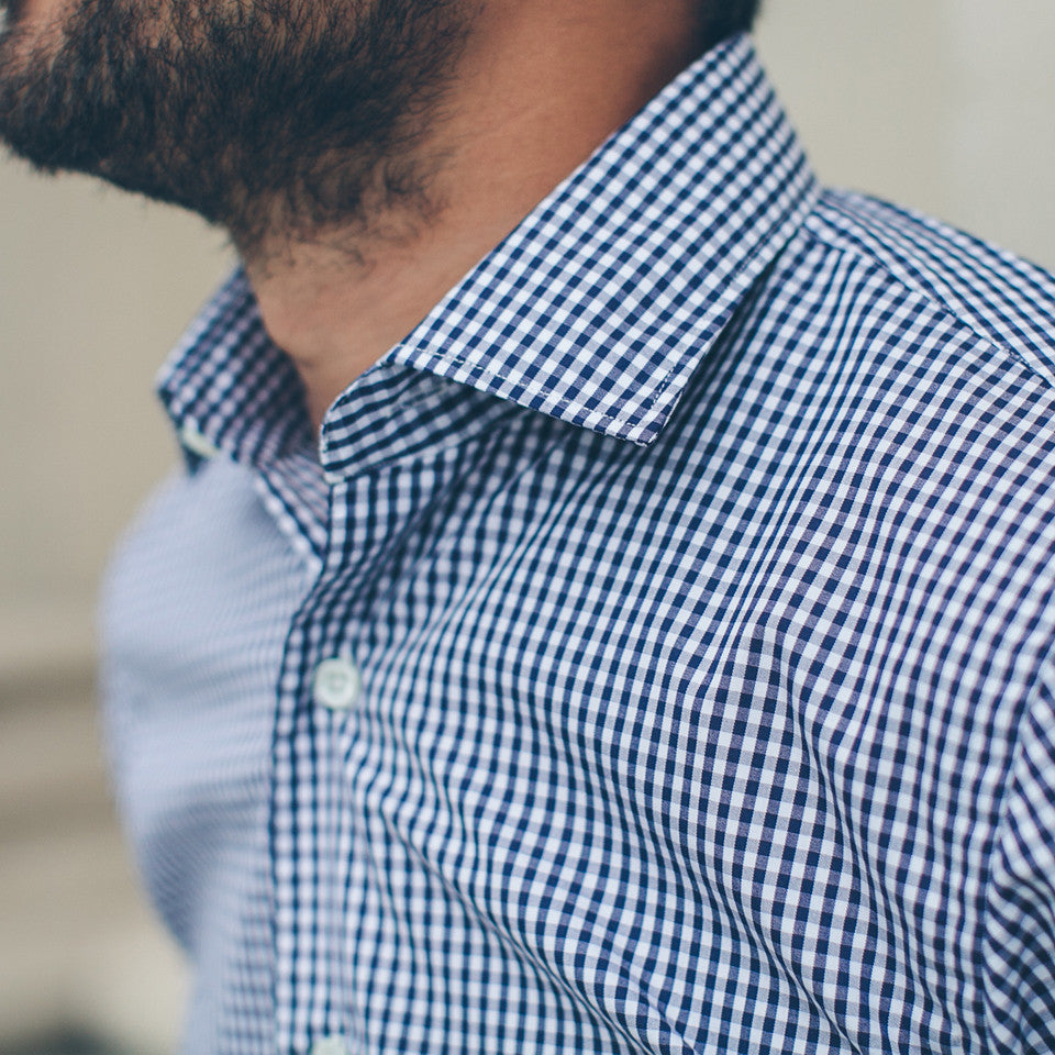 The Hyde in Navy Mini Gingham