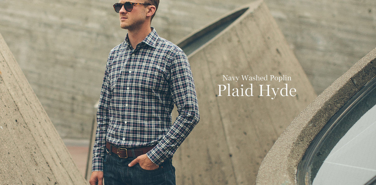 The Hyde in Navy Washed Poplin
