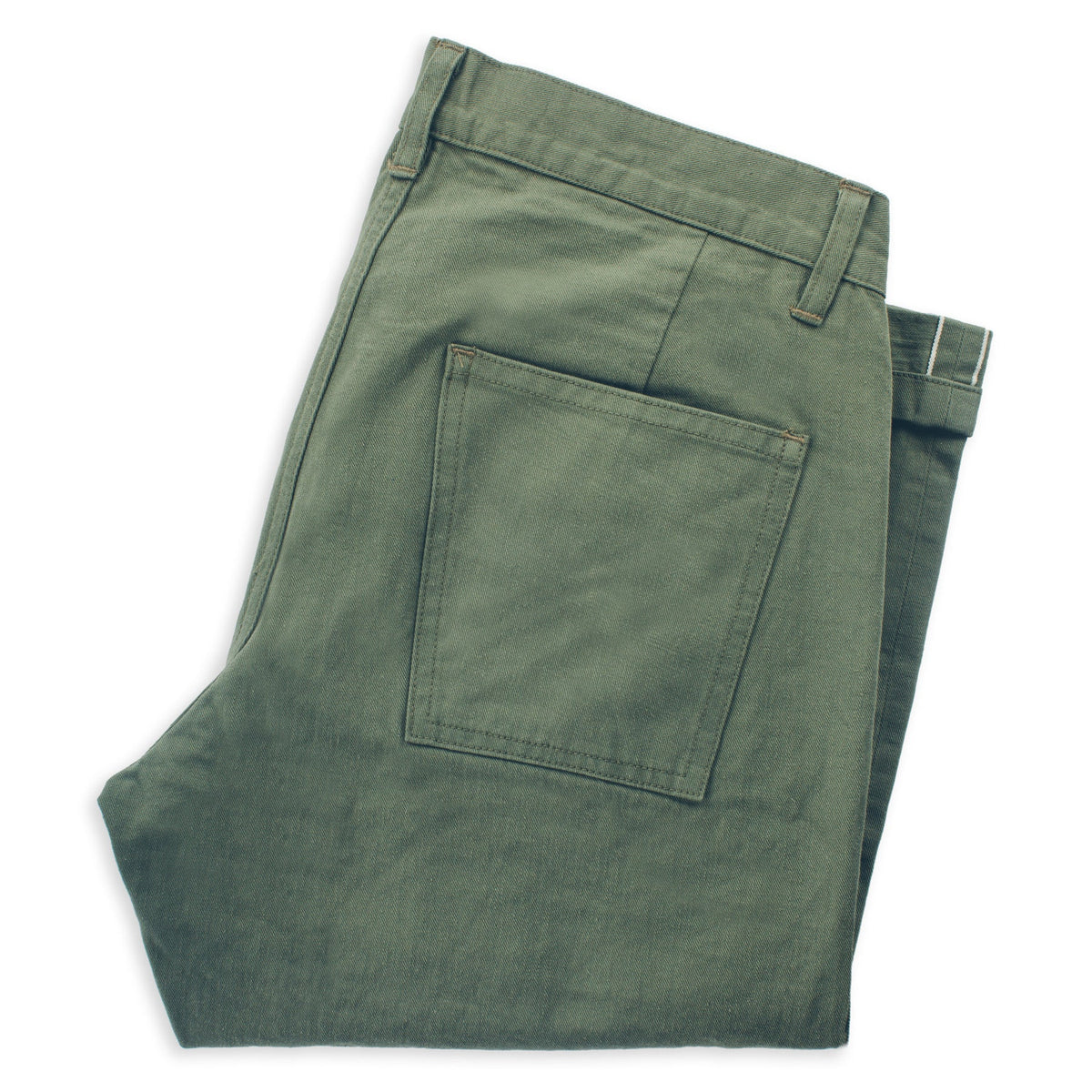 The Camp Pant in Olive Drab Selvage