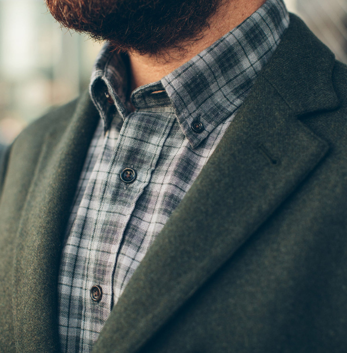 The Jack in Grey & Hunter Green Plaid