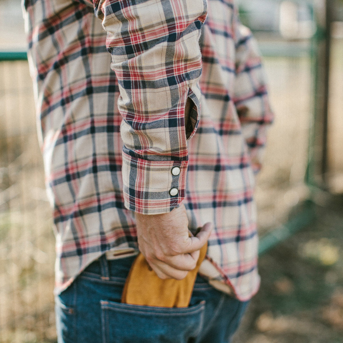 The Glacier Shirt in Tan Plaid