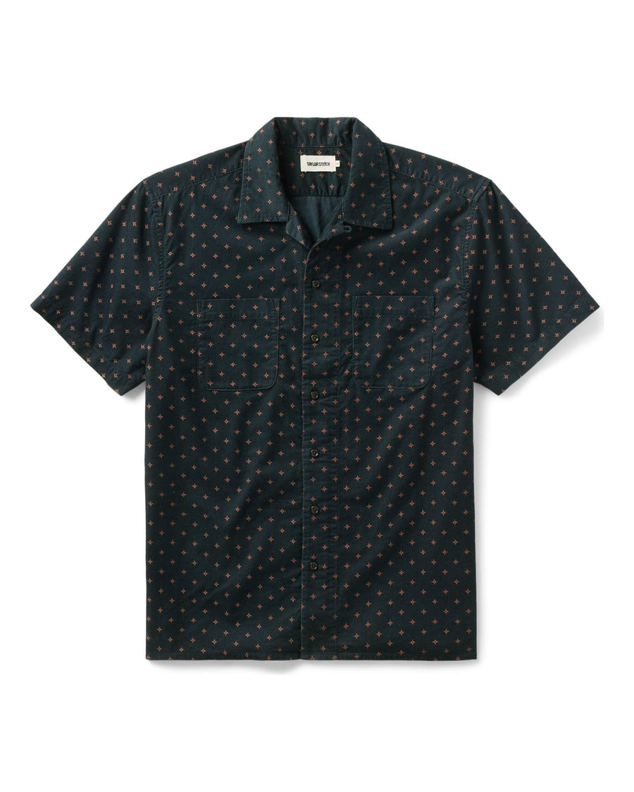 The Conrad Shirt in Navy Pigeon Foulard Pincord