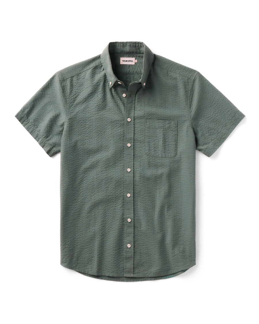 The Short Sleeve Jack in Deep Sea Seersucker