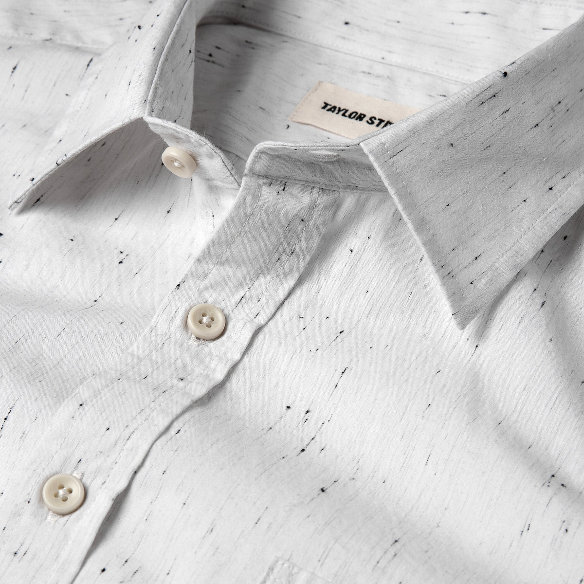 The Short Sleeve California in White Spacedye