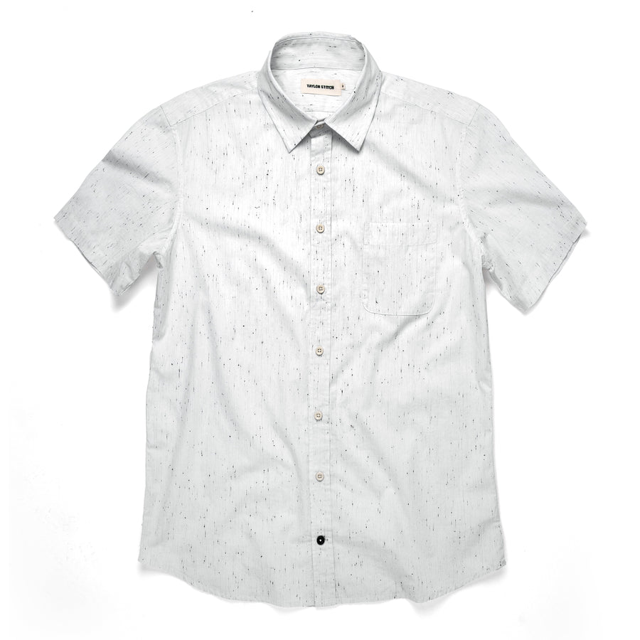 The Short Sleeve California in White Spacedye