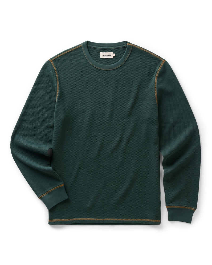 The Organic Cotton Crew in Dark Forest Waffle