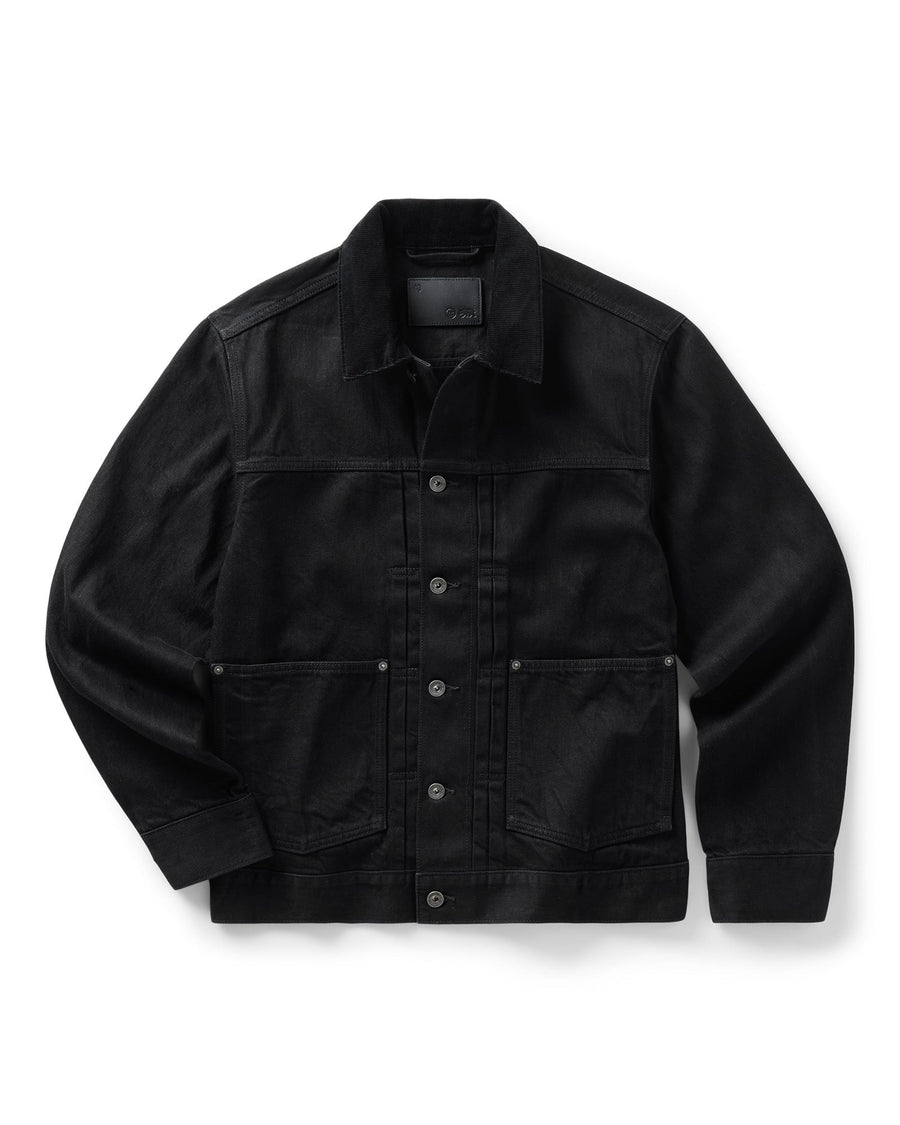 The Ryder Jacket in Rinsed Black Organic Selvedge
