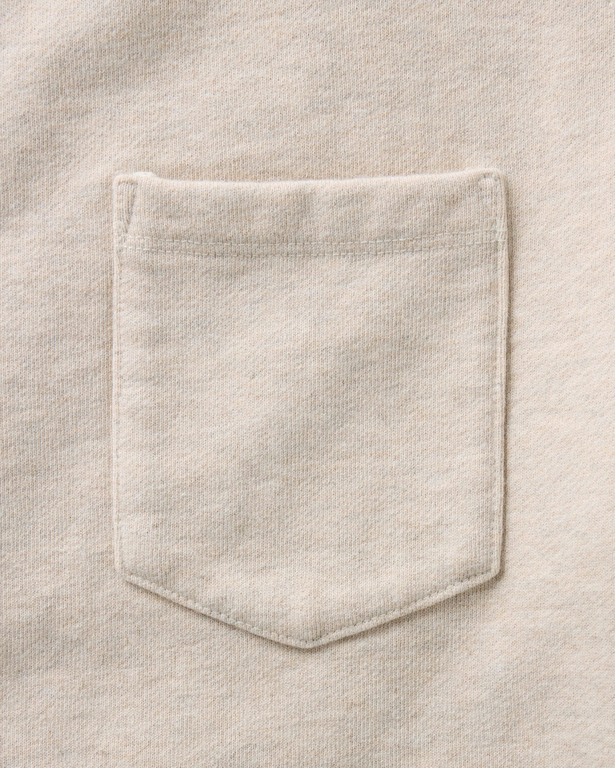 The Short Sleeve Sunset Crew in Heather Oat Terry