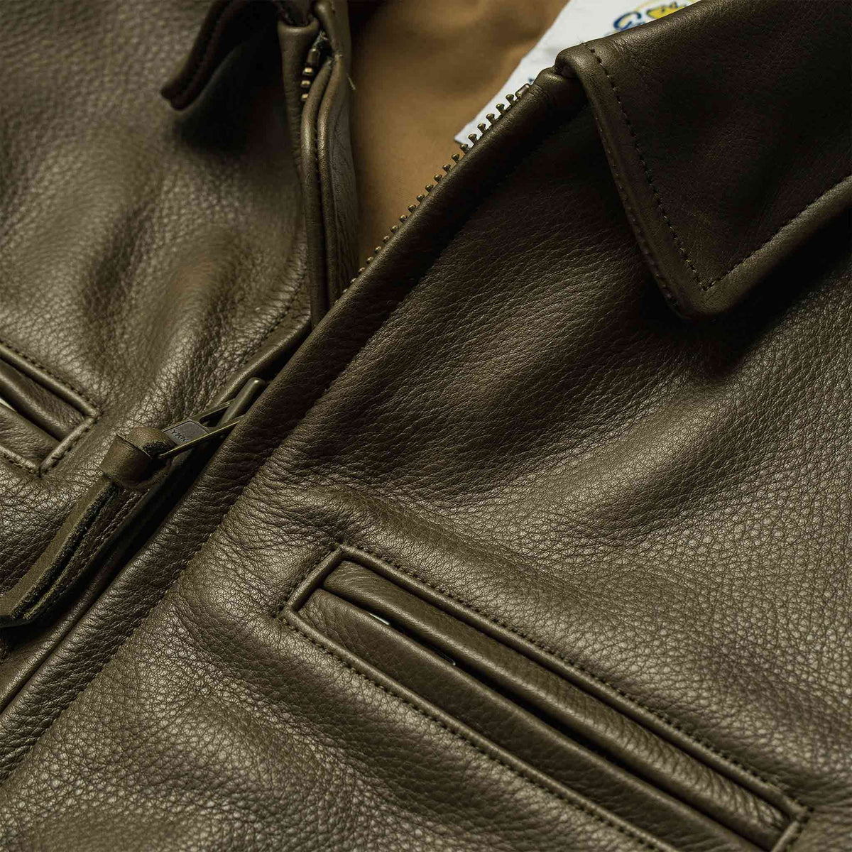 The Moto Jacket in Loden Steerhide