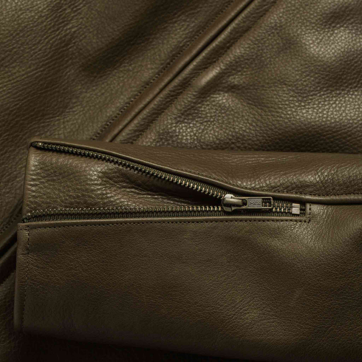 The Moto Jacket in Loden Steerhide