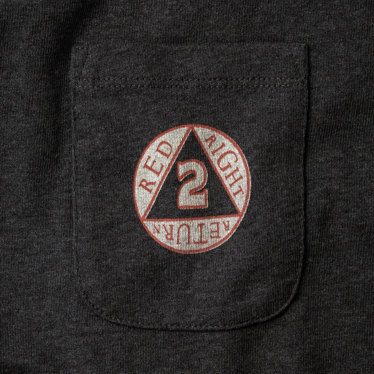 The Heavy Bag Tee in Red, Right, Return