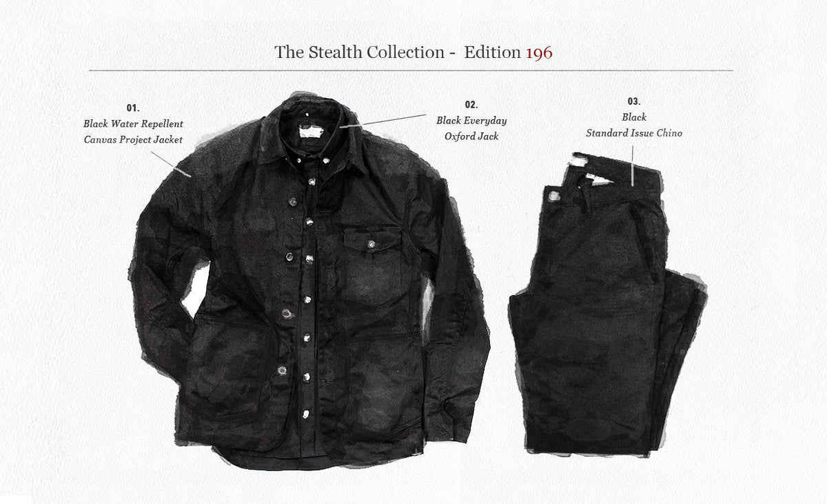 The Project Jacket in Black Water Repellent Canvas