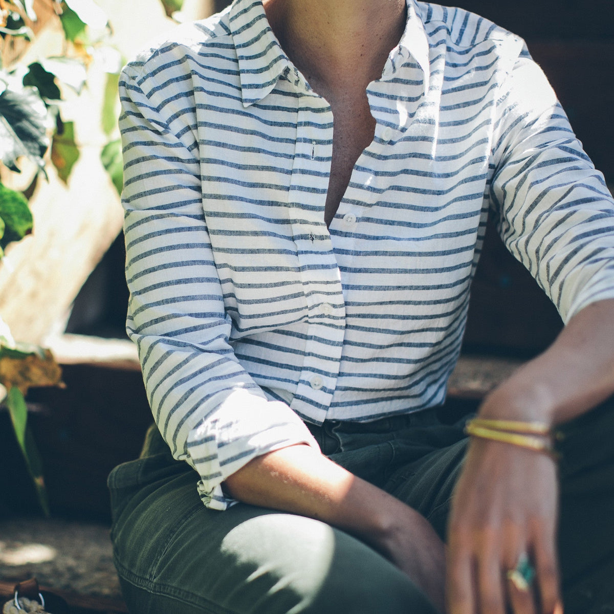 The Katherine in Indigo Stripe
