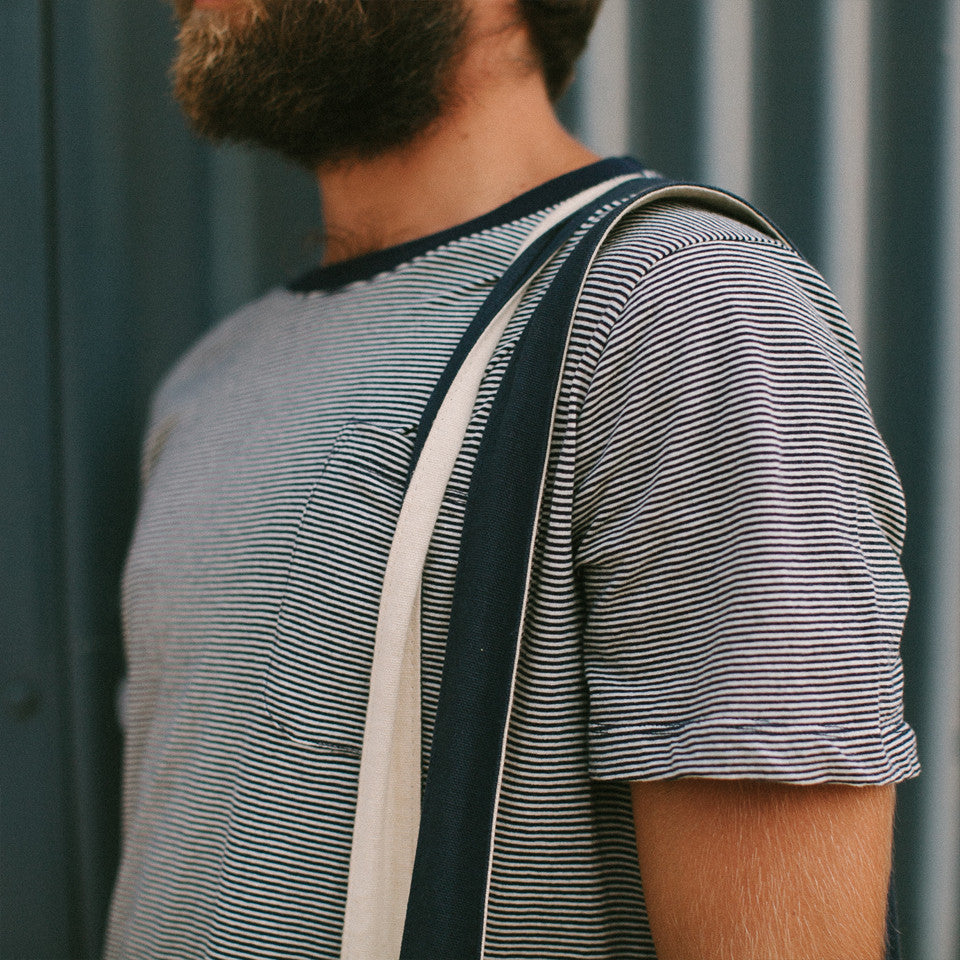 The Crewneck Pocket Tee in Sausalito Stripe