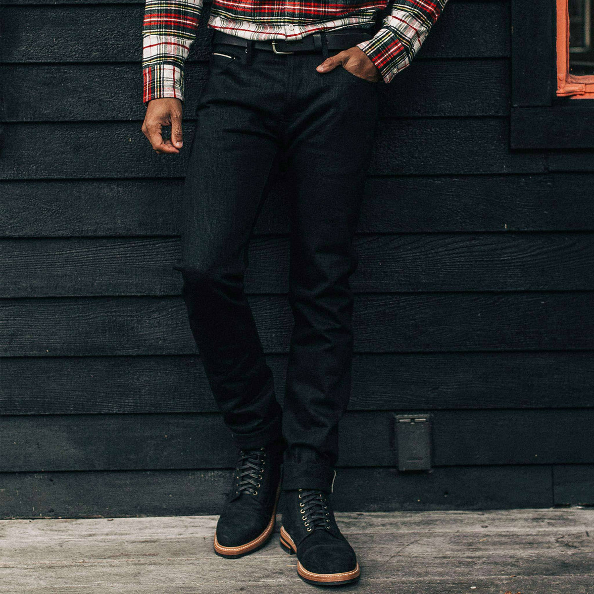 The Slim Jean in Black Selvage