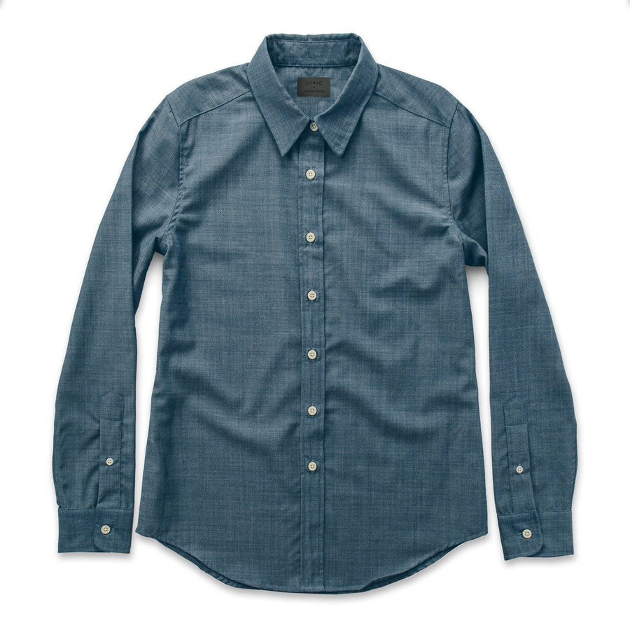 The Katherine in Blue Merino 4S Chambray