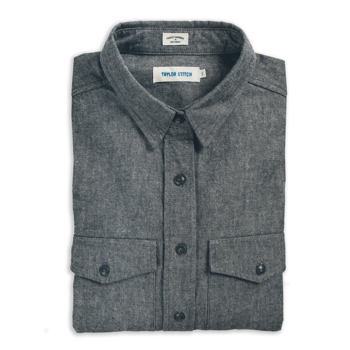 The Studio Shirt in Charcoal Everyday Chambray