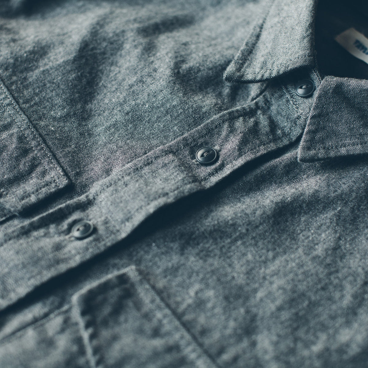 The Studio Shirt in Charcoal Everyday Chambray