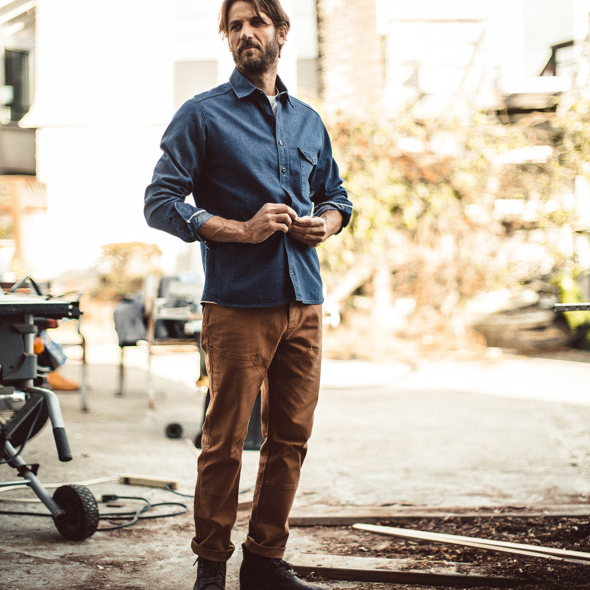 The Chore Pant in Washed Camel