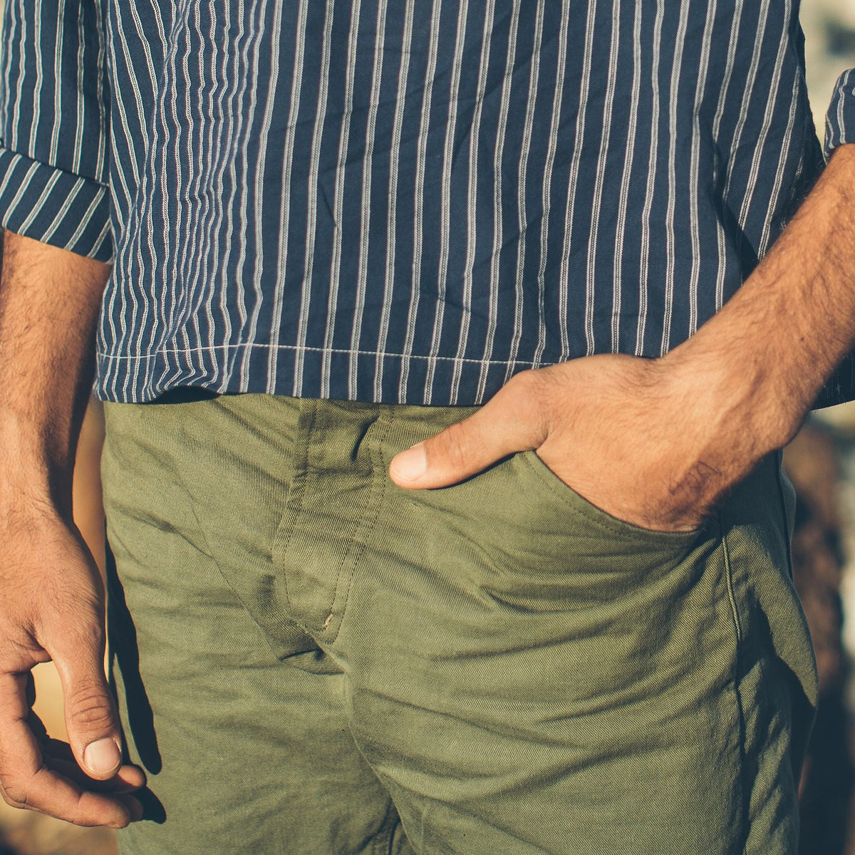 The Camp Pant in Olive Drab Selvage