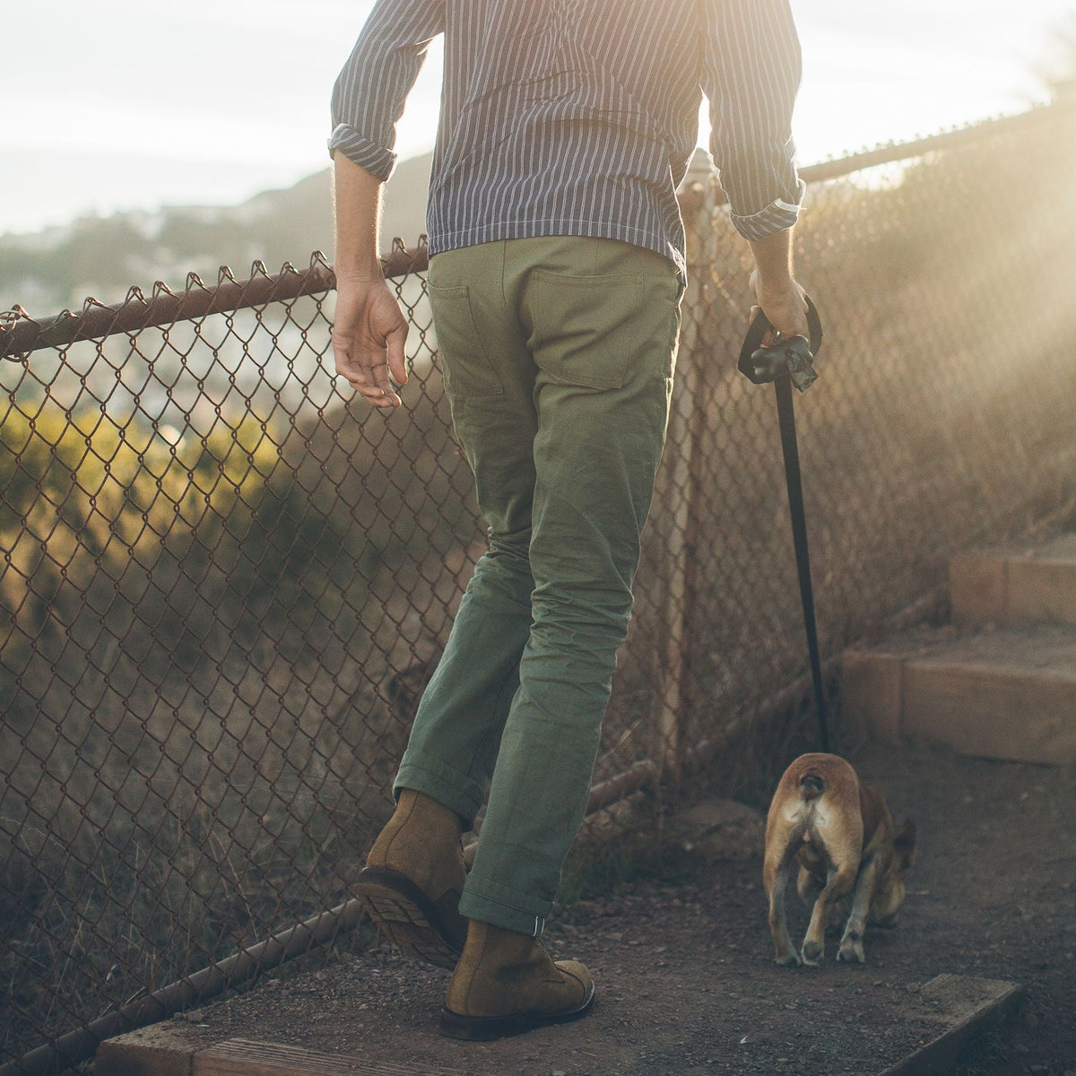 The Camp Pant in Olive Drab Selvage