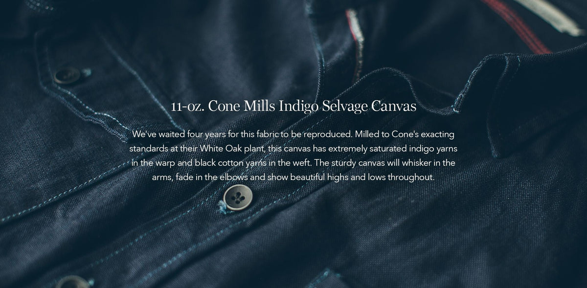 The Utility Shirt in Cone Mills Indigo Selvage Canvas