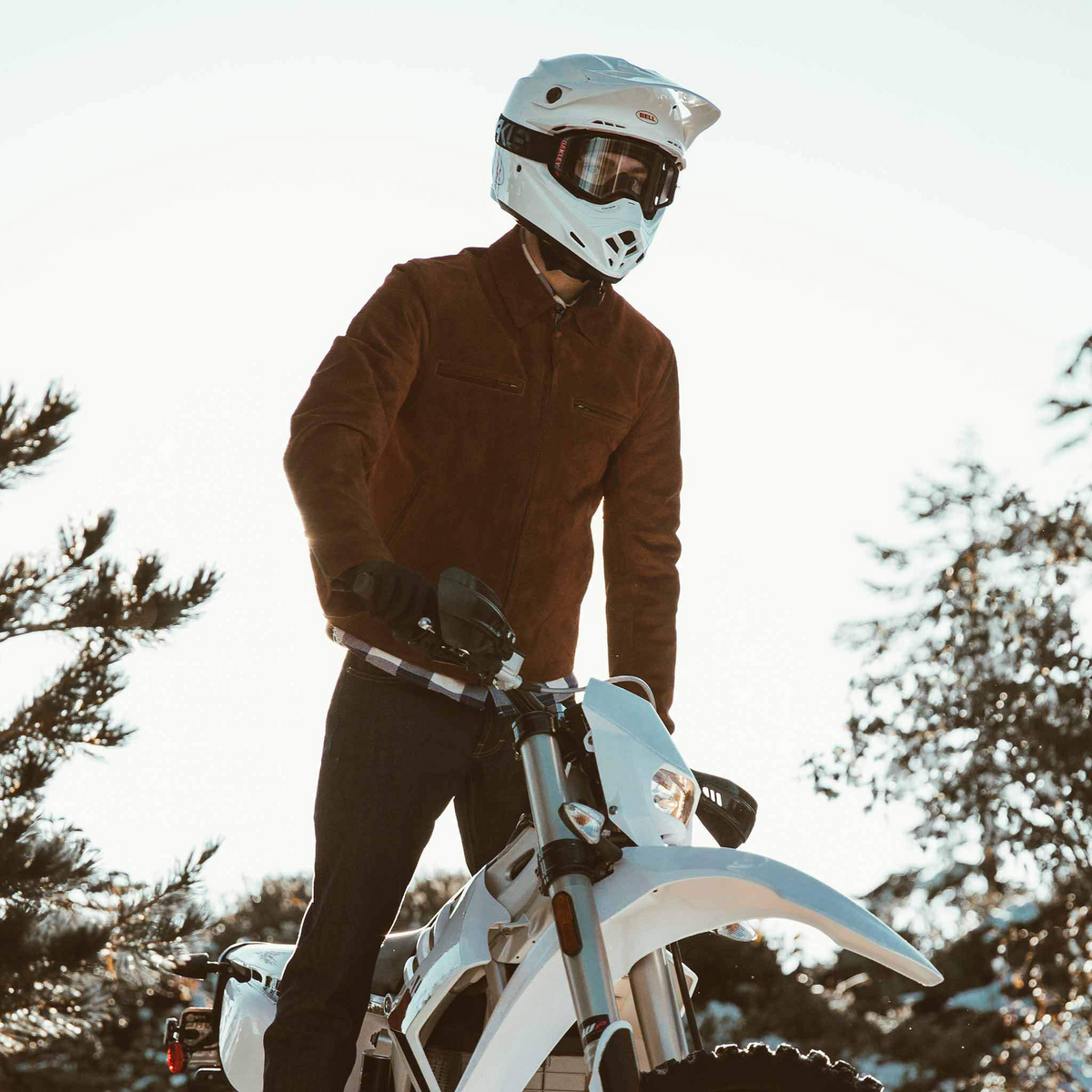 The Moto Jacket in Tobacco Suede